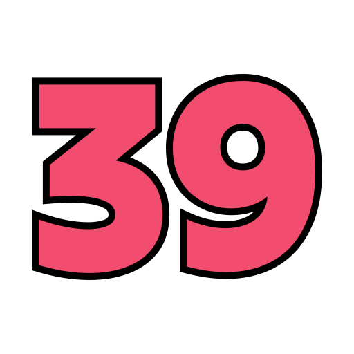 treinta y nueve icono gratis