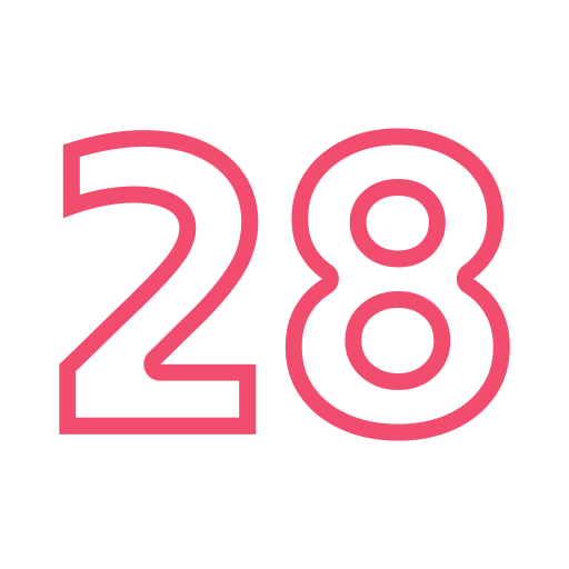 Twenty eight free icon