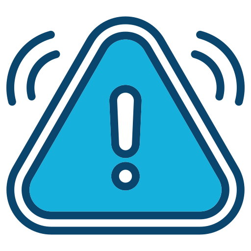 Blue Danger Icon