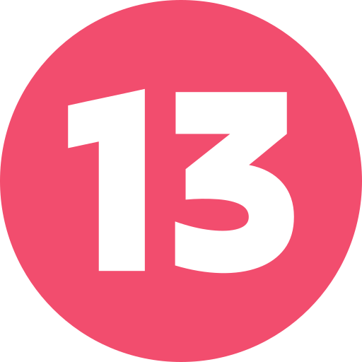 Thirteen Generic color fill icon