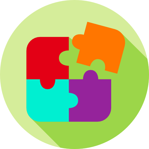 Puzzle Flat Circular Flat icon