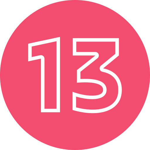 Thirteen Generic color fill icon