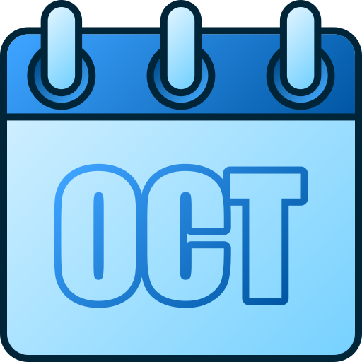 October Generic gradient lineal-color icon