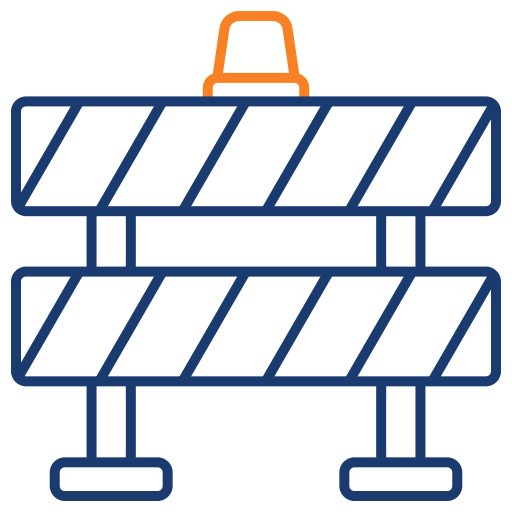 barrera de carretera icono gratis