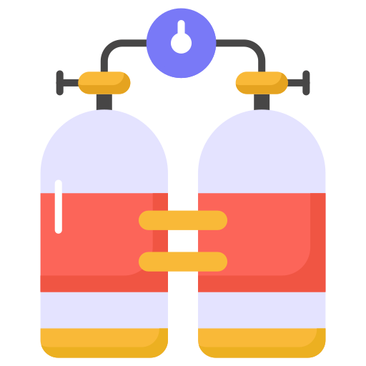 Oxygen tanks Generic color fill icon
