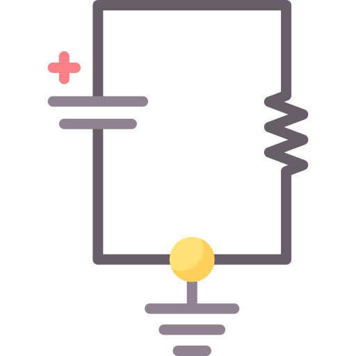 Circuito de resistencia simple Iconos gratis de electrónica