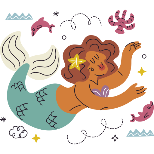 Mermaid free sticker Mermaid free sticker