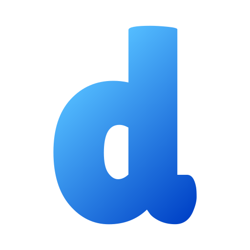 Letter d Generic gradient fill icon