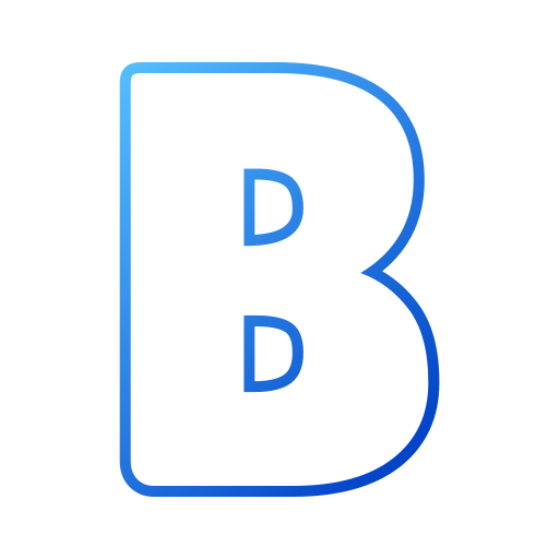 Letter b Generic gradient outline icon