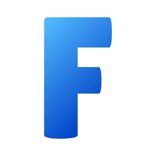 Letter f Generic gradient fill icon