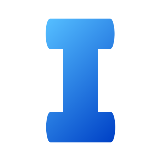 Letter i Generic gradient fill icon