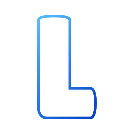 Letter l Generic gradient outline icon