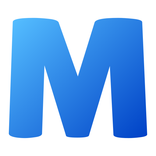 Letter m Generic gradient fill icon