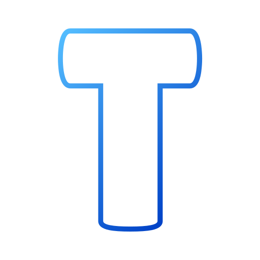 letra t icono gratis