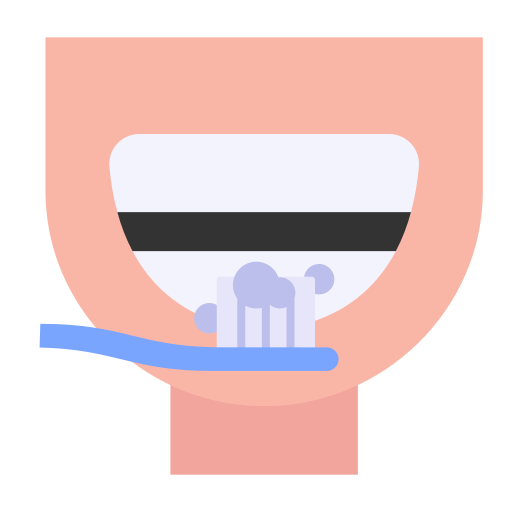 Brushing teeth Generic color fill icon