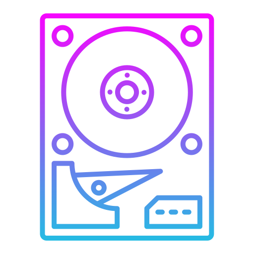 Hard disk Generic gradient outline icon