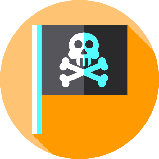 bandera pirata icono gratis