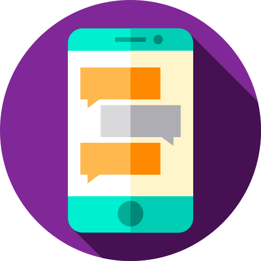 Chatting Flat Circular Flat icon