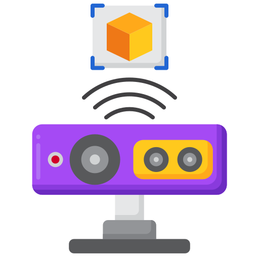 sensor 3d icono gratis