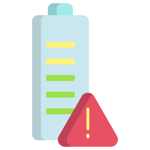 batería baja icono gratis