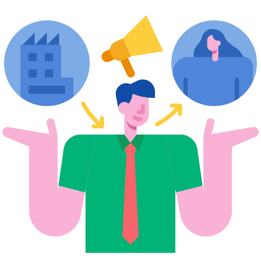 la comercialización del afiliado icono gratis