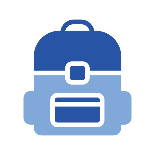 bolsa para la escuela icono gratis