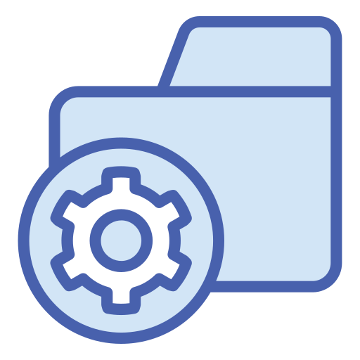 Folder gear - Free files and folders icons