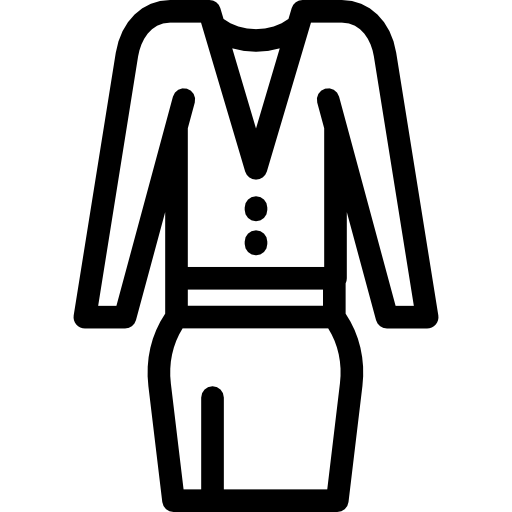 traje de mujer icono gratis