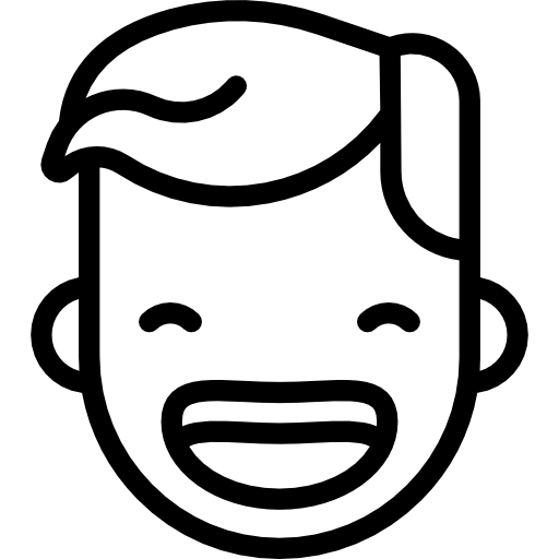 niño feliz sonrisa icono gratis