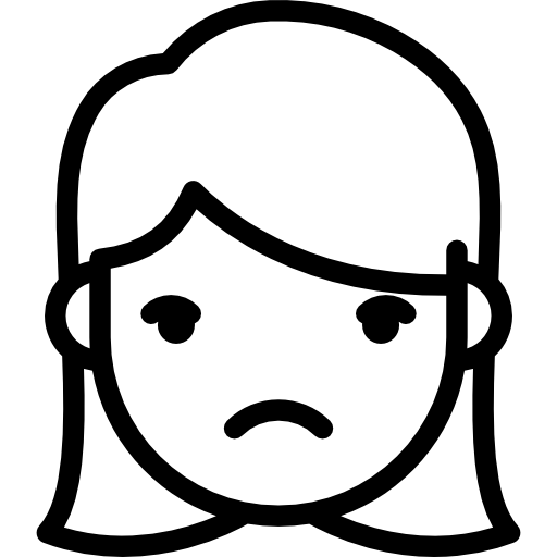 Menina triste - ícones de pessoas grátis