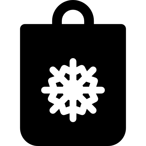 bolsa de compras de navidad icono gratis