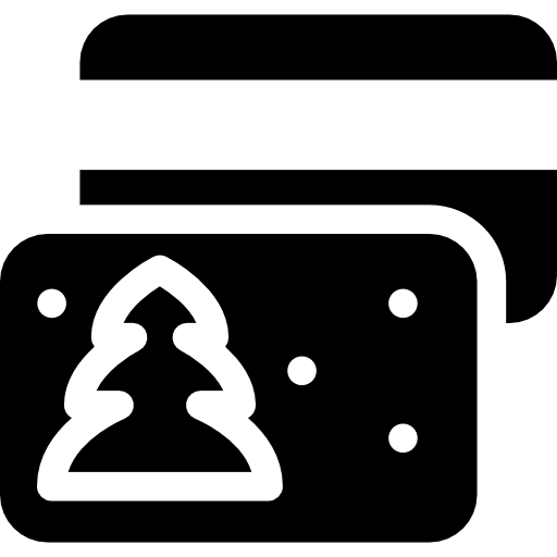 tarjeta de regalo de navidad icono gratis