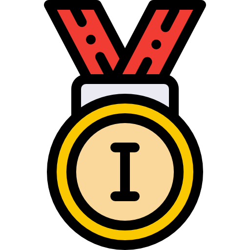 Medal Detailed Rounded Lineal color icon