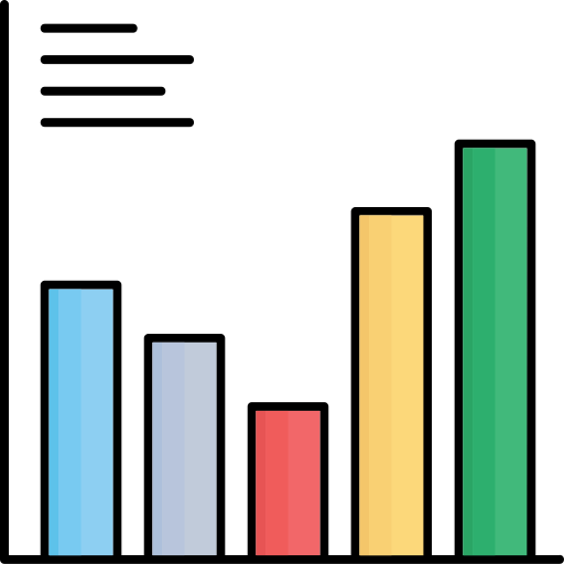 Histogram Generic color lineal-color icon