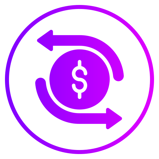 flujo de fondos icono gratis