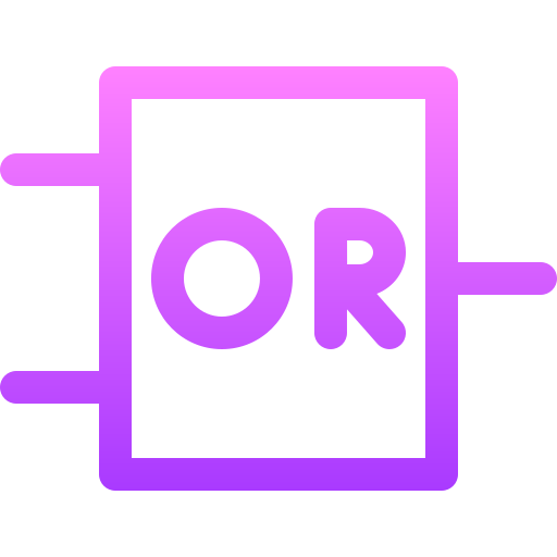 Logic gate or Basic Gradient Lineal color icon