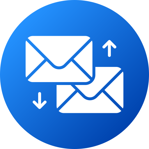 intercambiar correos icono gratis