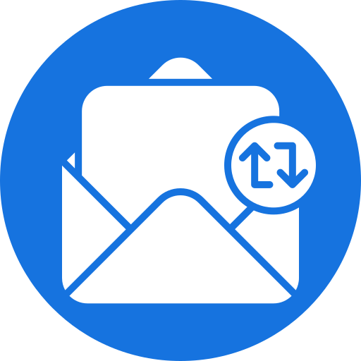 intercambiar correos icono gratis