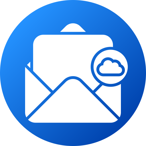 correo en la nube icono gratis