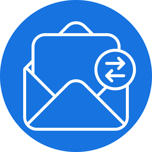 intercambiar correos icono gratis