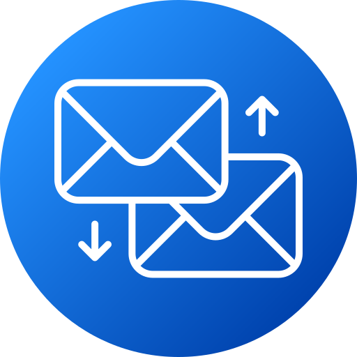 intercambiar correos icono gratis