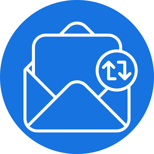 intercambiar correos icono gratis