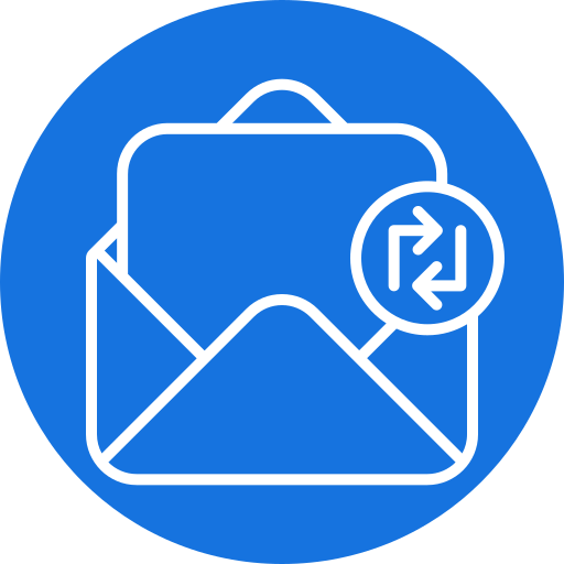 intercambiar correos icono gratis