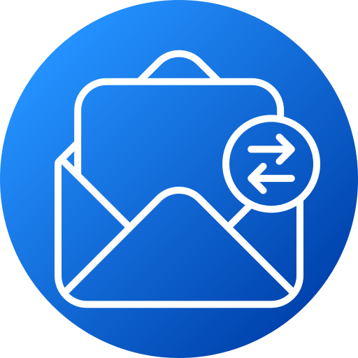 intercambiar correos icono gratis