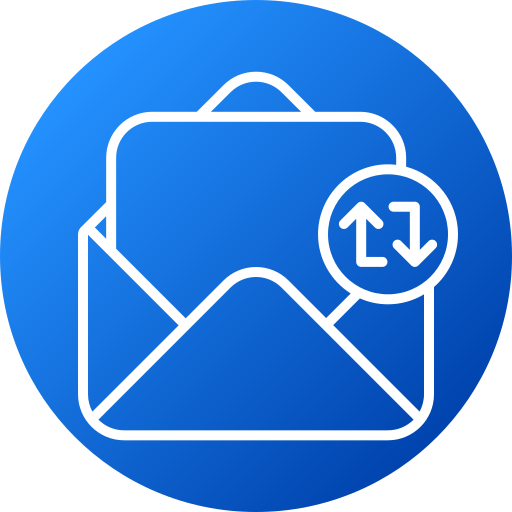 intercambiar correos icono gratis