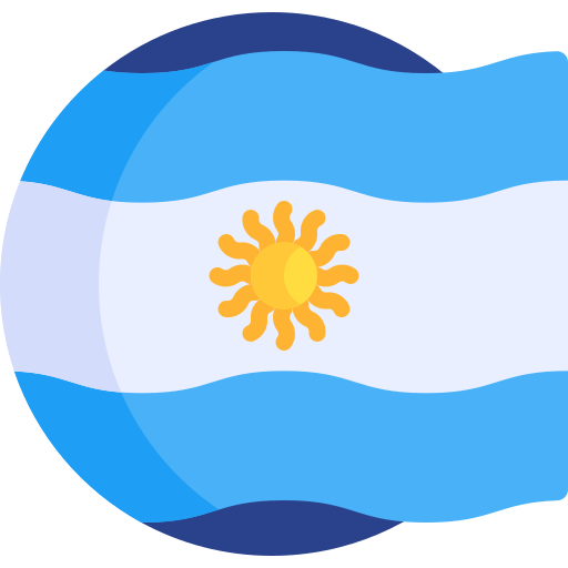 ondear la bandera argentina icono gratis