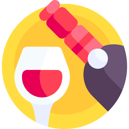 Red Wine Detailed Flat Circular Flat Icon