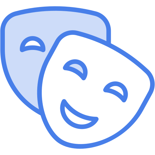 Theater masks free icon
