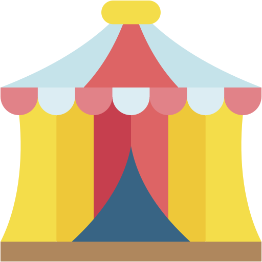 Circus tent - Free entertainment icons