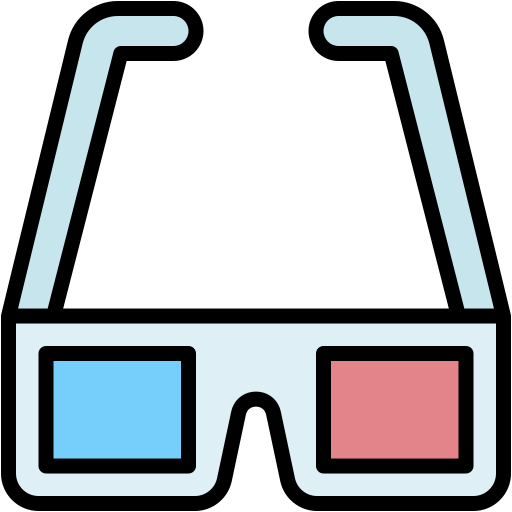 gafas 3d icono gratis